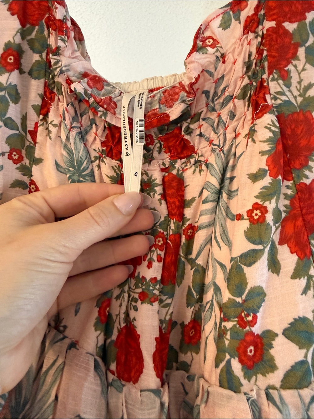 Anthropologie Floral Tiered Maxi Dress - Picture 3 of 4